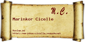 Marinkor Cicelle névjegykártya
